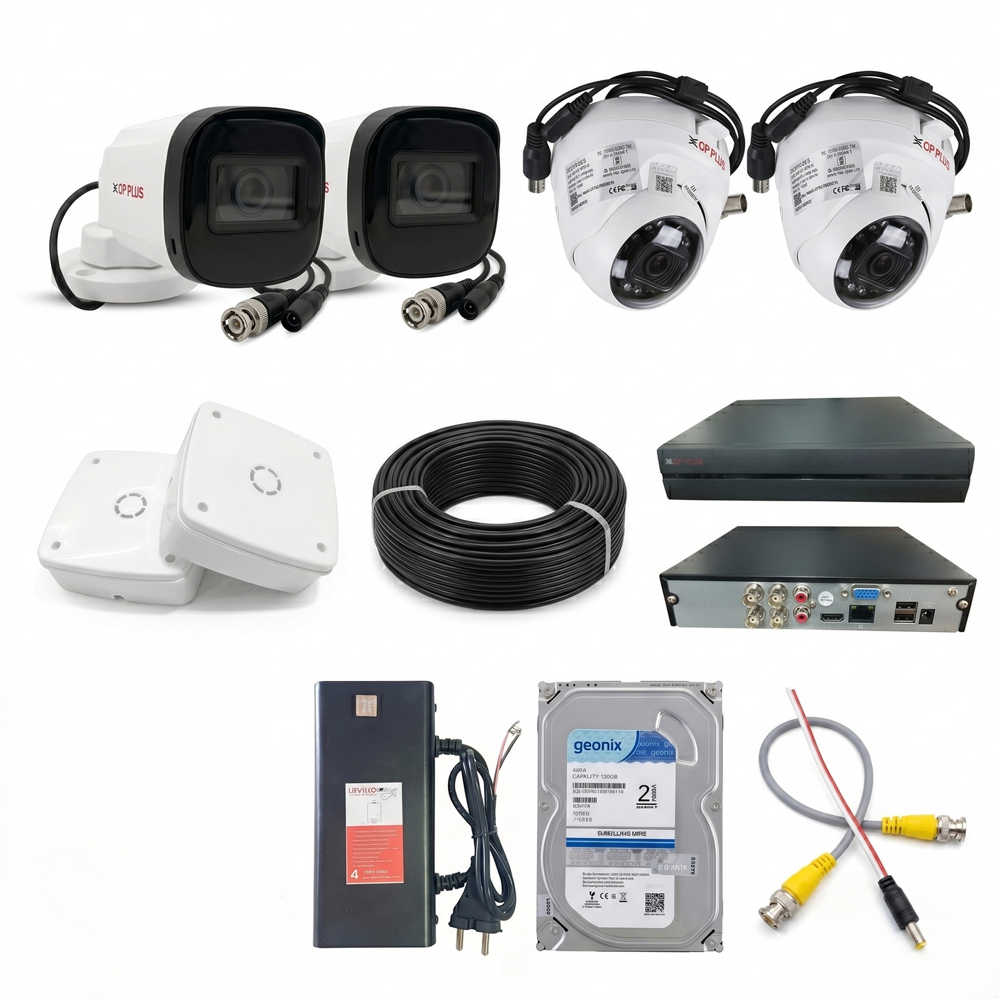 CP Plus 2.4MP 4-Camera Combo pack Complete Surveillance System with 500GB HDD