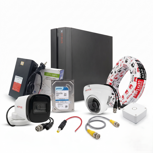 CP Plus 2.4MP 1080p 8-Camera Complete CCTV Security Surveillance System Combo Pack