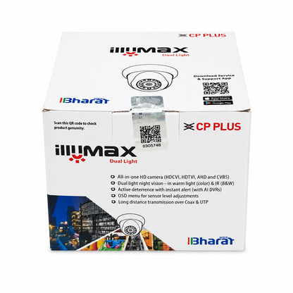 CP Plus 2.4MP Dome Camera with Built-in Mic & Dual Light Night Vision