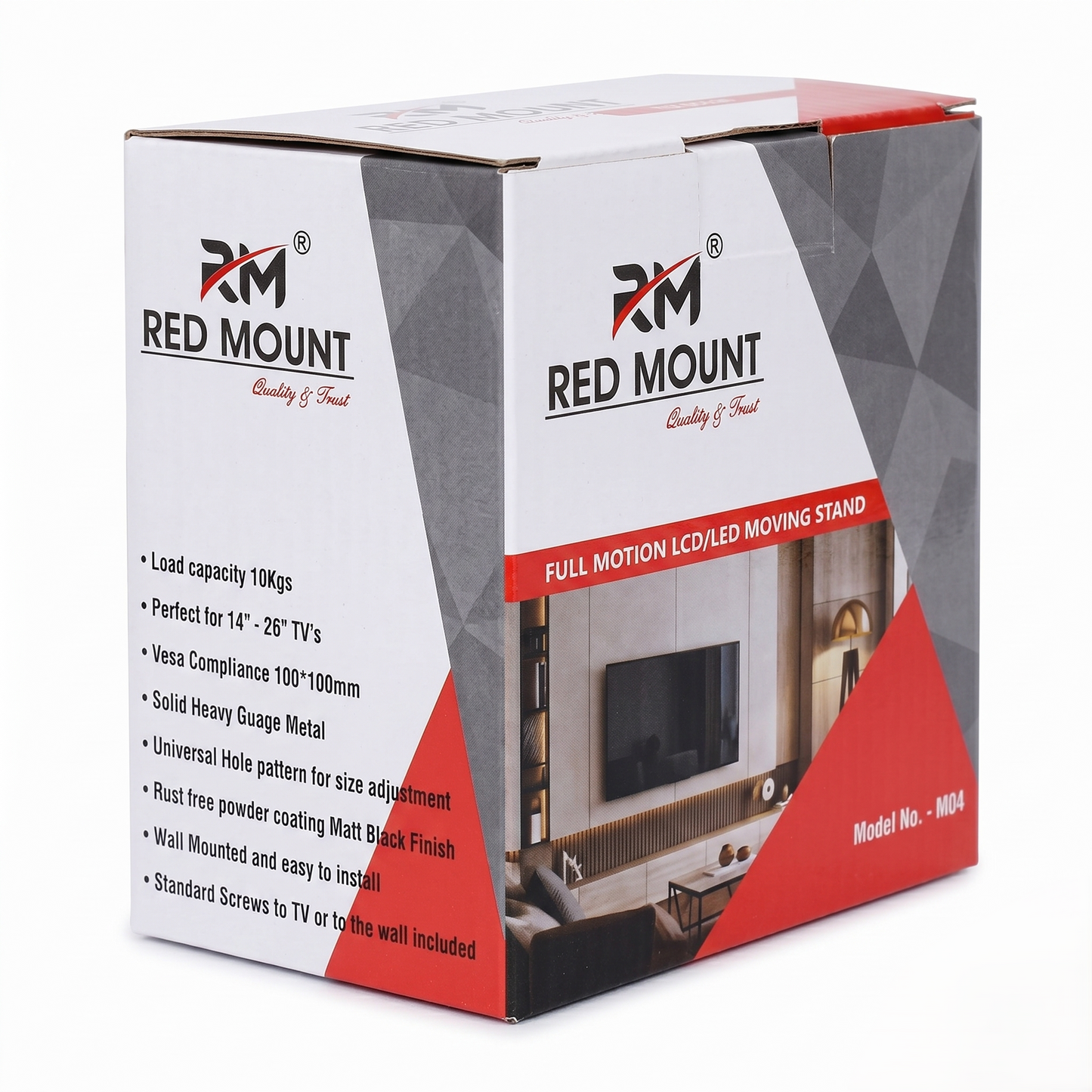 Red Mount 14"-26" 10Kg Wall Mount Full Motion M04